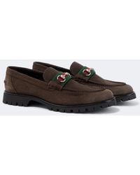 Gucci - Horsebit Suede Loafers - Lyst