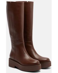 Gianvito Rossi - Hiro Leather Knee-High Boots - Lyst