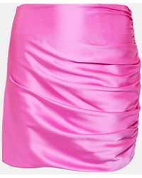 The Sei - Ruched Silk Charmeuse Miniskirt - Lyst