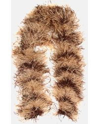 Miu Miu - Feather, Mohair And Wool-blend Scarf - Lyst