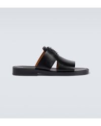 Burberry - Leather Sandals - Lyst