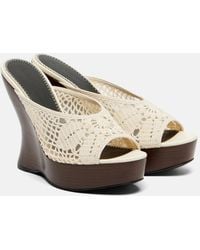 Magda Butrym - 115Mm Crochet Wedge Mules - Lyst