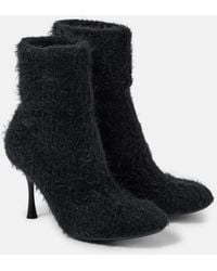 Gianvito Rossi - 85 Knitted Bootie - Lyst