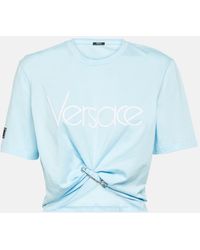 Versace - Cropped-Top 1978 Re-Edition aus Baumwolle - Lyst