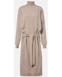 Lemaire - Turtleneck Wool-Blend Midi Dress - Lyst