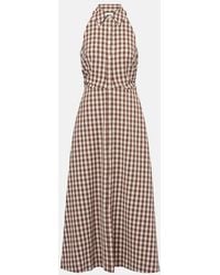 Veronica Beard - Mackey Gingham Seersucker Midi Dress - Lyst