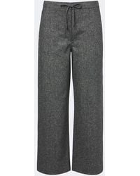 Max Mara - Wool And Silk-Blend Flannel Wide-Leg Pants - Lyst