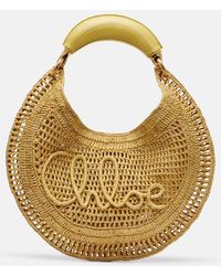 Chloé - Summer Banana Raffia Shoulder Bag - Lyst