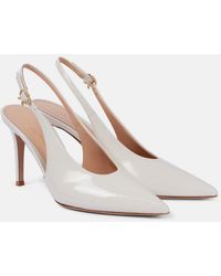 Gianvito Rossi - Robbie 85 Patent Leather Slingback Pumps - Lyst