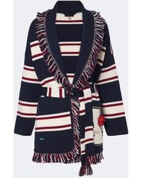 Alanui - Rugby Club Fringed Virgin Wool Wrap Cardigan - Lyst