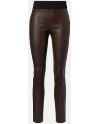 Brunello Cucinelli - Schmale Hose Aus Leder - Lyst