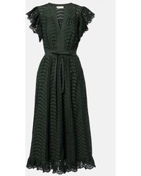 Ulla Johnson - Olga Broderie Anglaise Cotton Midi Dress - Lyst