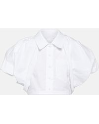 Jacquemus - La Chemise Pavane Cropped Cotton-blend Shirt - Lyst
