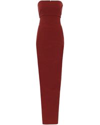 Rick Owens Robe bustier longue en coton mélangé - Rouge