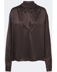 Tom Ford - Silk Satin Blouse - Lyst