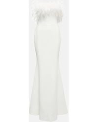 Rebecca Vallance - Bridal Grace Feather-trimmed Gown - Lyst
