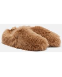 Tod's - Gommino Shearling Slip-On Shoes - Lyst
