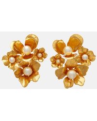 Jennifer Behr - Pendientes Orsola Banados En Oro - Lyst