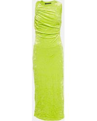 Versace Vestido midi de terciopelo - Verde