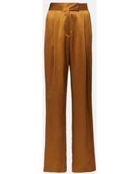 The Sei - High-Rise Silk Satin Wide-Leg Pants - Lyst