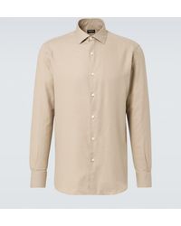ZEGNA - Cotton And Cashmere Shirt - Lyst