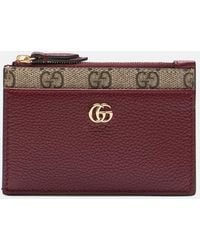 Gucci - Bi-Color Gg Marmont Zip Key Pouch, Leather - Lyst