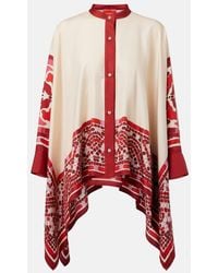 La DoubleJ - Foulard Printed Silk Twill Shirt - Lyst