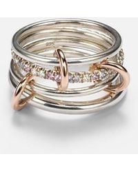 Spinelli Kilcollin - Nimbus Sterling Linked Rings With Sapphires, Tanzanite And Diamonds - Lyst