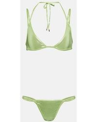 The Attico - Halterneck Bikini Top - Lyst