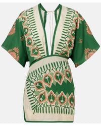 Johanna Ortiz - Printed Cotton Minidress - Lyst