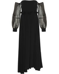 Loewe Vestido de fiesta de crepé de lana - Negro