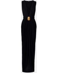 Balmain - Embellished Jersey Maxi Dress - Lyst