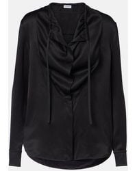 Loewe - Silk Satin Blouse - Lyst
