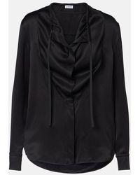 Loewe - Silk Satin Blouse - Lyst