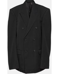 Balenciaga - Deconstructed Double-breasted Wool Jacket - Lyst