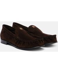 Miu Miu - Suede Loafers - Lyst