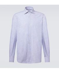 Kiton - Striped Cotton Shirt - Lyst