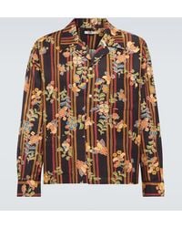 Bode - Camisa Butterfly Stripe de algodon y seda - Lyst