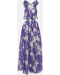 Zimmermann - Acadian Floral Cotton Maxi Dress - Lyst