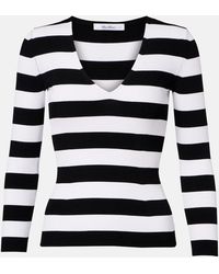 Max Mara - Vello Ribbed-Knit Striped Sweater - Lyst