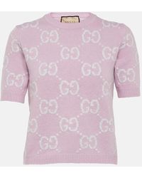 Gucci - Top GG aus Wolle - Lyst
