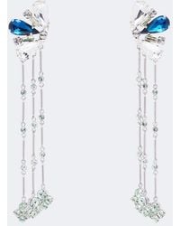 Rabanne - Crystal-Embellished Drop Earrings - Lyst