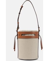 Tod's - Kate Small Leather-trimmed Bucket Bag - Lyst