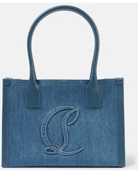 Christian Louboutin - By My Side E/W Large Denim Tote Bag - Lyst