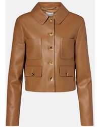 Altuzarra - Astley Cropped Leather Jacket - Lyst