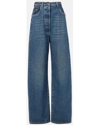 Prada - High-Rise Wide-Leg Jeans - Lyst