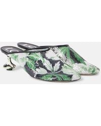 Loewe - Toy 45 Floral Sequined Mesh Mules - Lyst
