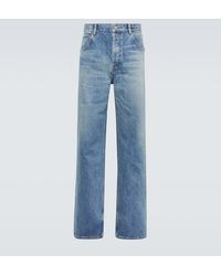 Saint Laurent - Jeans Rectos De Tiro Medio - Lyst