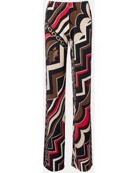 PUCCI - Printed Jersey Satin Straight Pants - Lyst