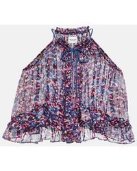 Isabel Marant - Fabino Printed Georgette Top - Lyst